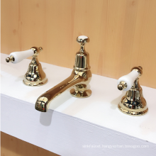 Brass Traditional 3 hole basin mixers from China